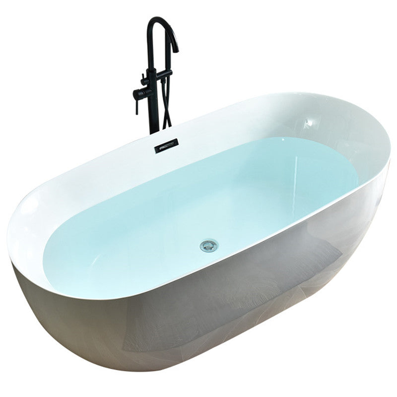 Antique Finish Soaking Bath Oval Stand Alone Modern Bath Tub