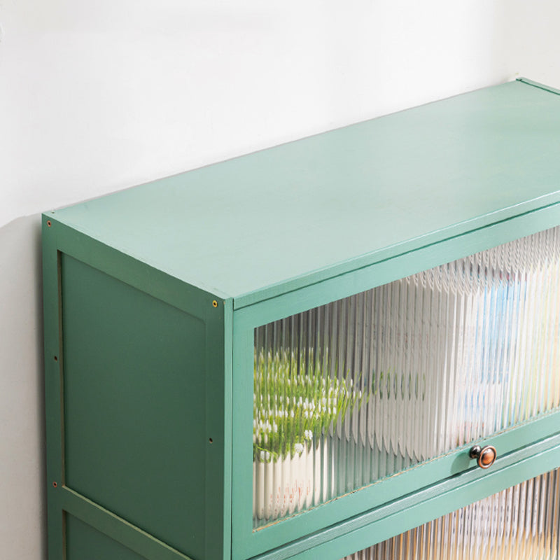 Rectangular Green Cabinet, Modern Standard Accent Cabinet in Green