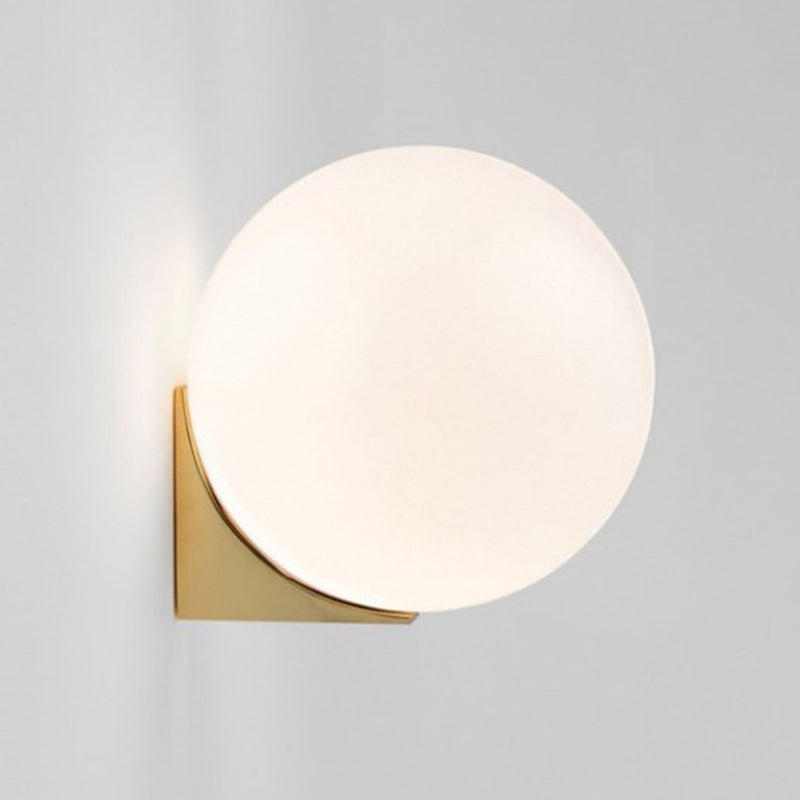 Contemporary 1/2-Light Chrome/Golden Wall Mounted Sconce Glass Statement Wall Light
