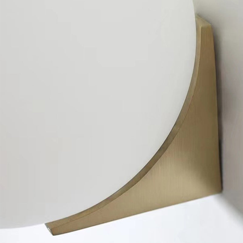 Contemporary 1/2-Light Chrome/Golden Wall Mounted Sconce Glass Statement Wall Light