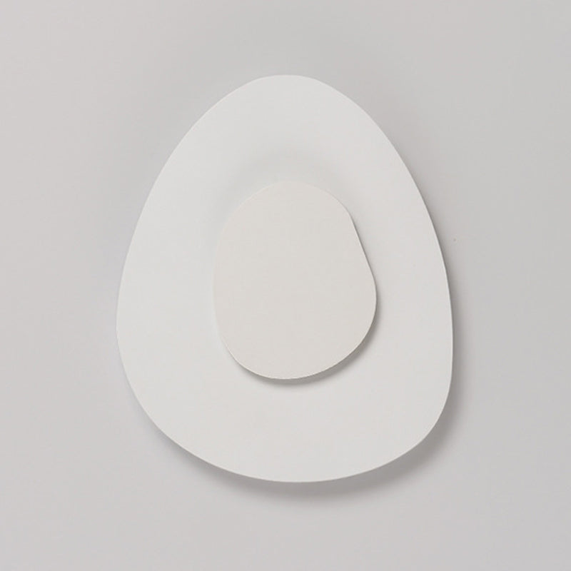 Contemporary Single White/Golden Wall Mounted Sconce Metal Statement Wall Light