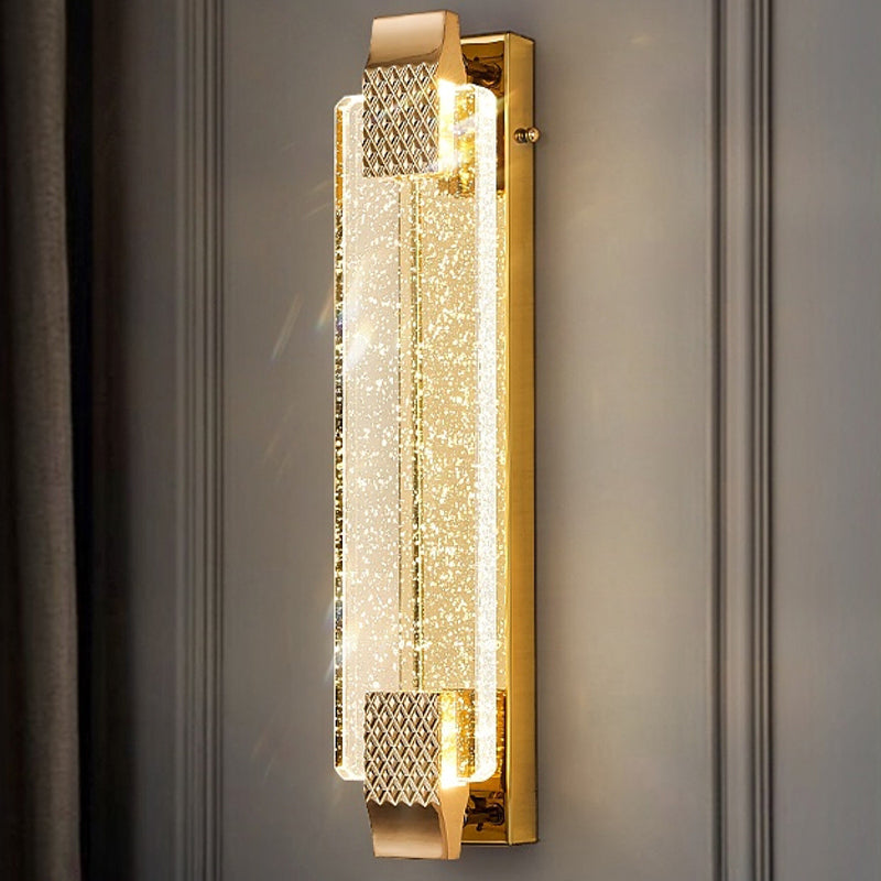 Modern LED Wall Lamp Simple Wall Mount Lamp with Crystal Shade for Bedroom