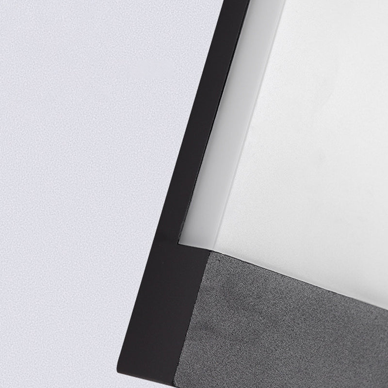 Modern LED Wall Lamp Square Waterproof Wall Mount Lamp with Acrylic Shade for Garden