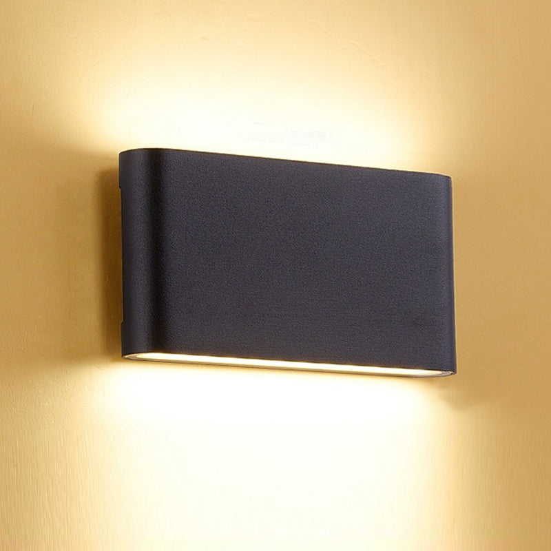 LED Wall Lamp Modern Simple Wall Mount Lamp with Glass Shade for Bedroom