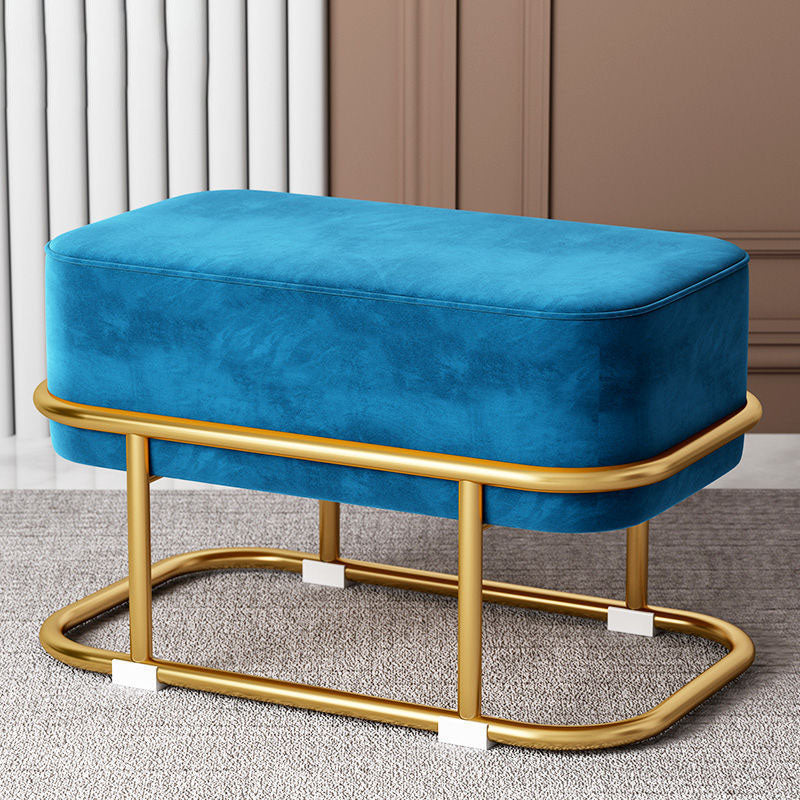 Multi Colors Ottoman Removable Slipcover Upholstered Velvet Ottoman