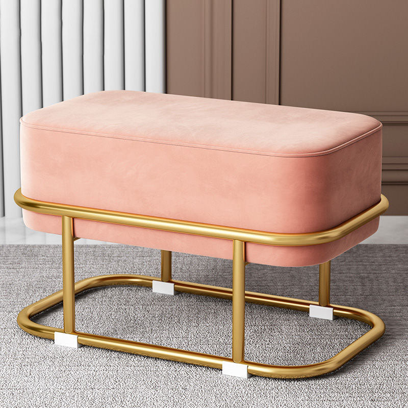 Multi Colors Ottoman Removable Slipcover Upholstered Velvet Ottoman