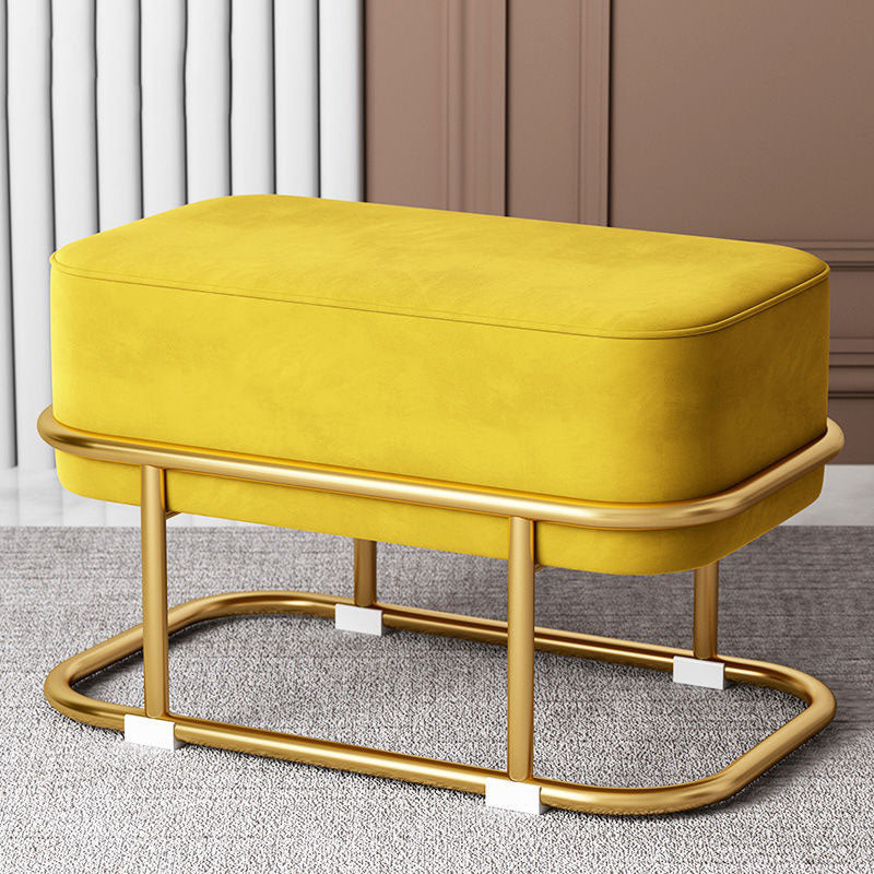 Multi Colors Ottoman Removable Slipcover Upholstered Velvet Ottoman