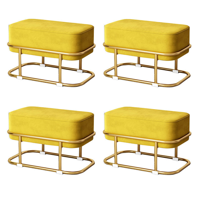 Multi Colors Ottoman Removable Slipcover Upholstered Velvet Ottoman