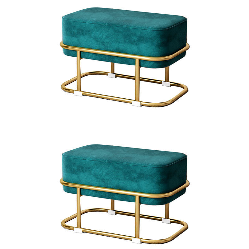 Multi Colors Ottoman Removable Slipcover Upholstered Velvet Ottoman