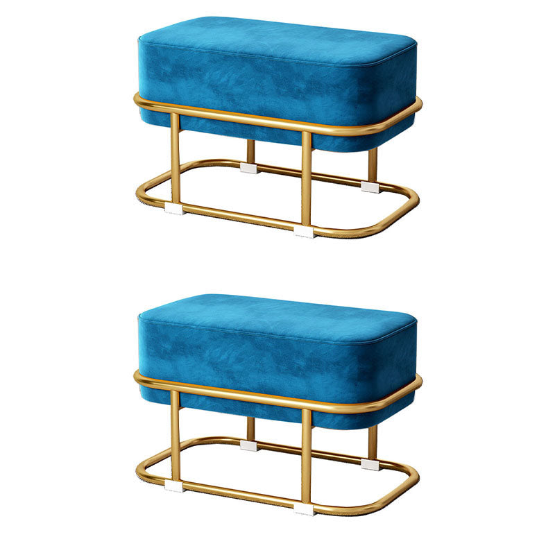 Multi Colors Ottoman Removable Slipcover Upholstered Velvet Ottoman