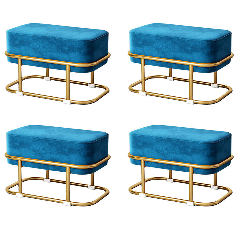 Multi Colors Ottoman Removable Slipcover Upholstered Velvet Ottoman