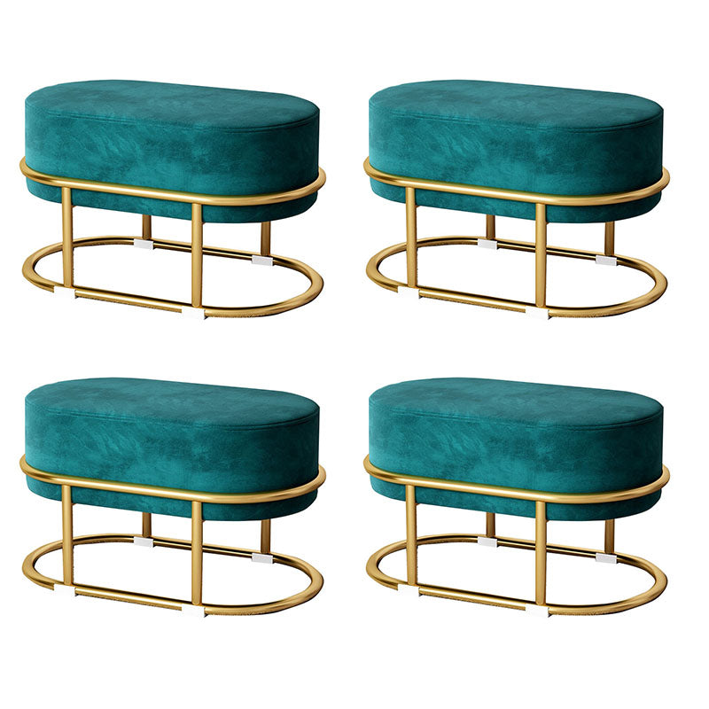 Multi Colors Ottoman Removable Slipcover Upholstered Velvet Ottoman