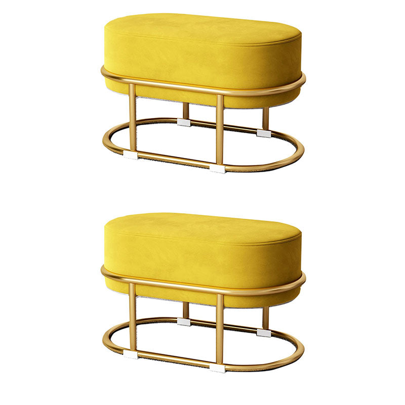 Multi Colors Ottoman Removable Slipcover Upholstered Velvet Ottoman
