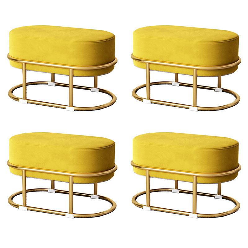 Multi Colors Ottoman Removable Slipcover Upholstered Velvet Ottoman