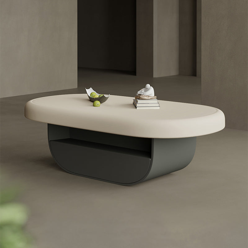 Contemporary Irregular Coffee Table Modern 15.7-In High 1 Single Cocktail Table