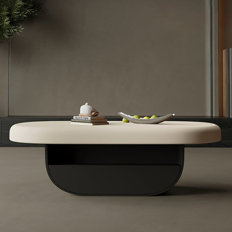 Contemporary Irregular Coffee Table Modern 15.7-In High 1 Single Cocktail Table
