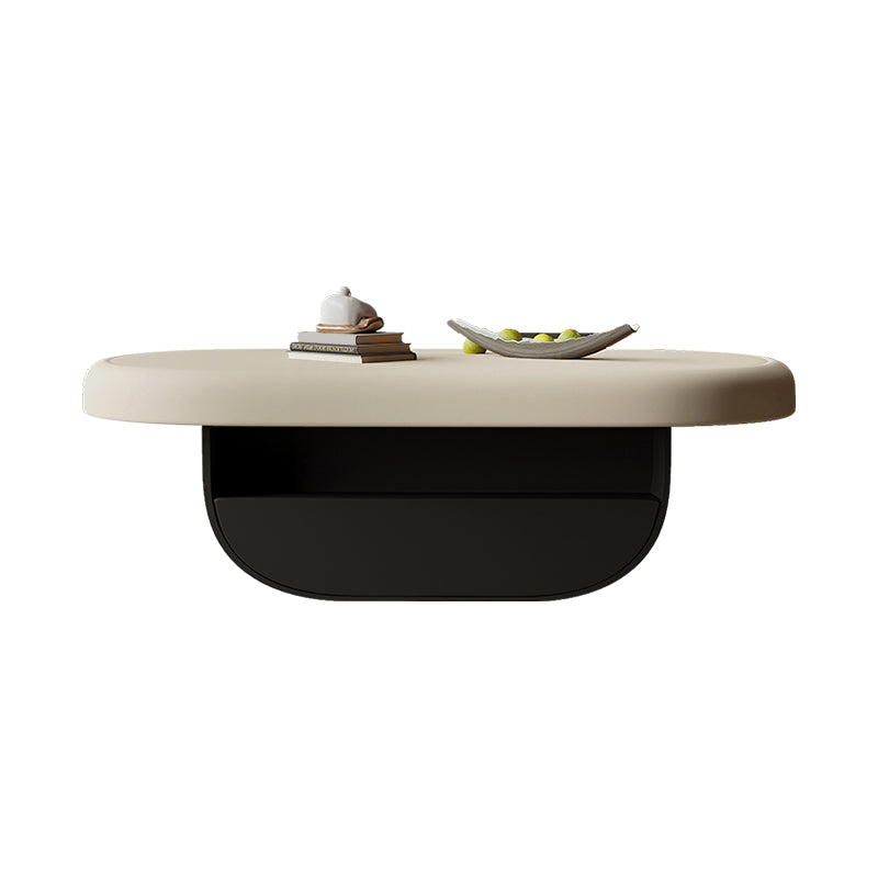 Contemporary Irregular Coffee Table Modern 15.7-In High 1 Single Cocktail Table