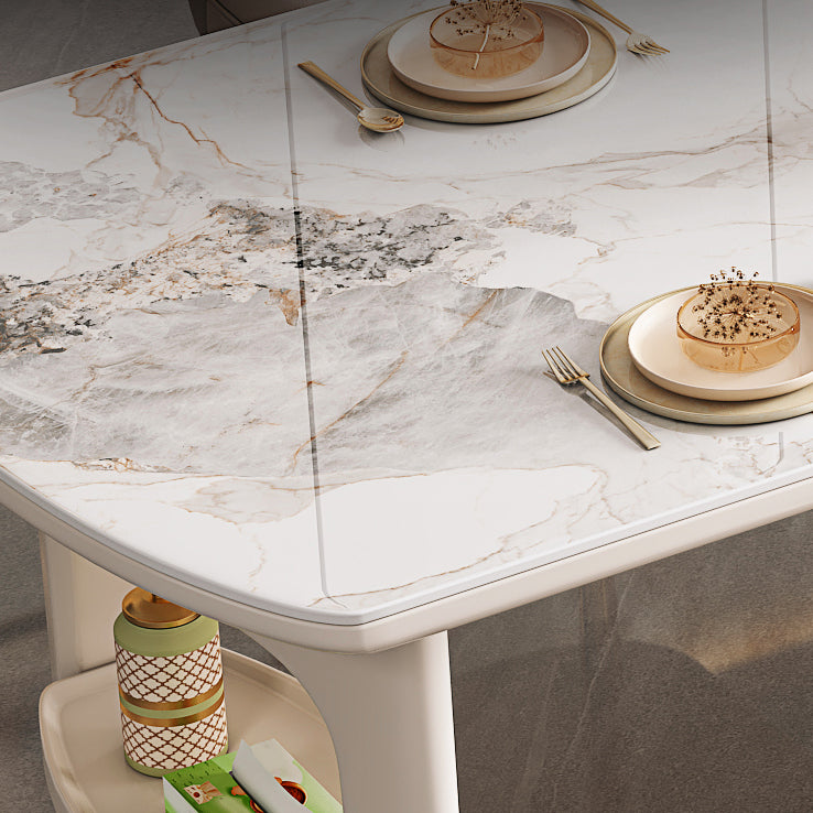 Glam Kitchen Stone Furniture 2/3/5/6/7 Pcs Standard Height Versatile Dining Room Table Set