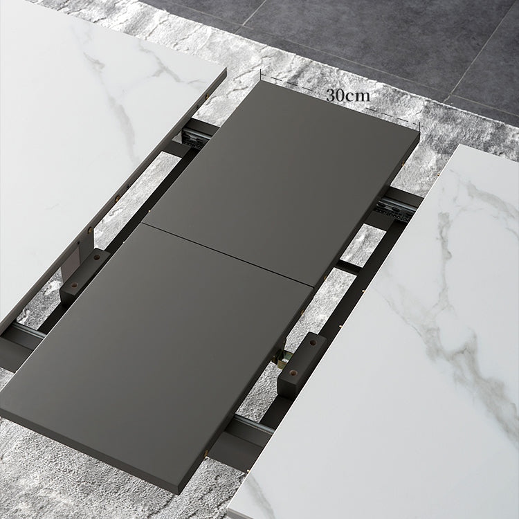 Rectangle Dining Table Set with Gray Legs 1/2/5/7 Pcs Dinette Set for Home