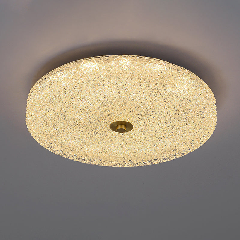 Nordic Style Ceiling Light Round Shape Ceiling Lamp with Glass Shade for Bedroom