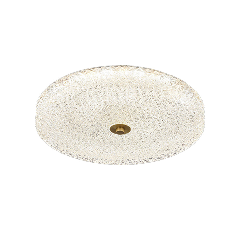 Nordic Style Ceiling Light Round Shape Ceiling Lamp with Glass Shade for Bedroom