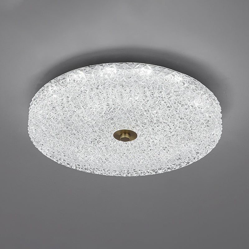 Nordic Style Ceiling Light Round Shape Ceiling Lamp with Glass Shade for Bedroom