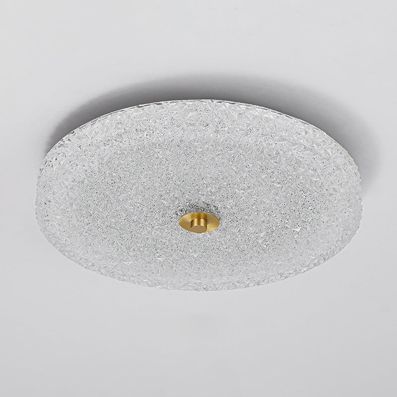 Nordic Style Ceiling Light Round Shape Ceiling Lamp with Glass Shade for Bedroom