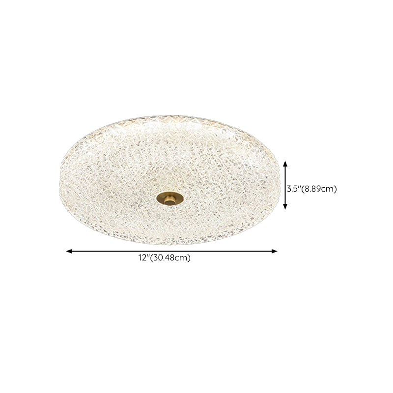 Nordic Style Ceiling Light Round Shape Ceiling Lamp with Glass Shade for Bedroom