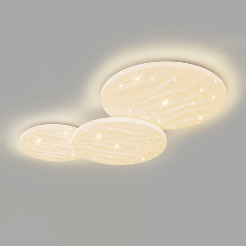 Contemporary Flush Mount 3-Light Ceiling Mounted Fixture with Acrylic for Living Room