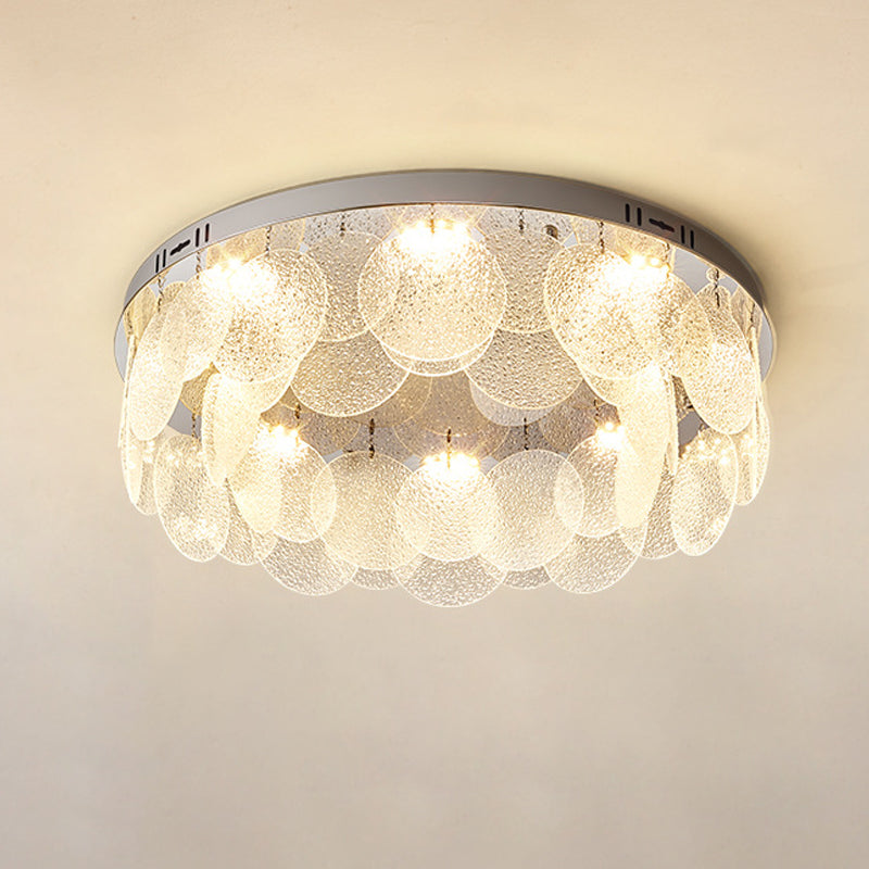 Single Modernism Chrome Flush Mount Lighting LED Ceiling Light for Bedroom
