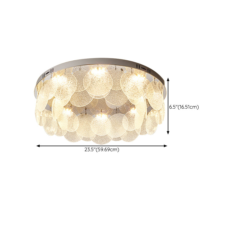 Single Modernism Chrome Flush Mount Lighting LED Ceiling Light for Bedroom