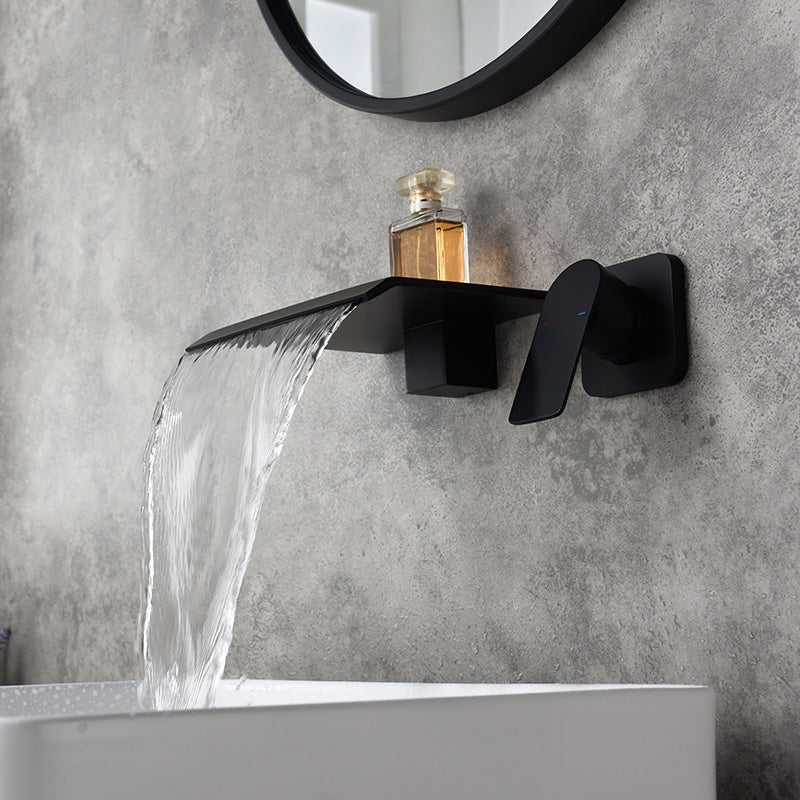 Fixed Roman Tub Faucet Trim Single Handle Wall Mounted Waterfall Tub Filler