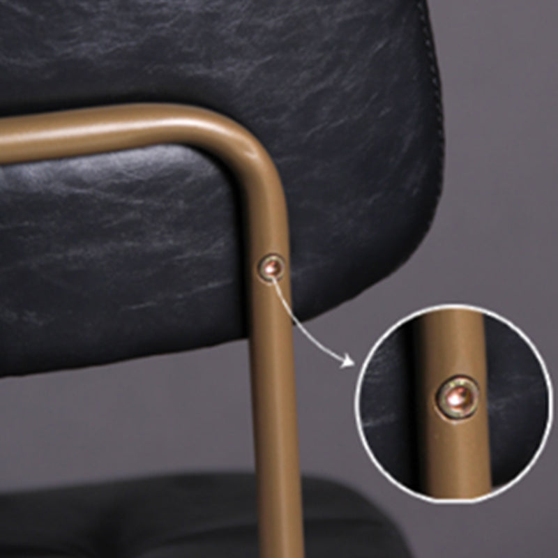 Modern Style Bar Stool Leather Backrest Bar Stools with Wooden Base