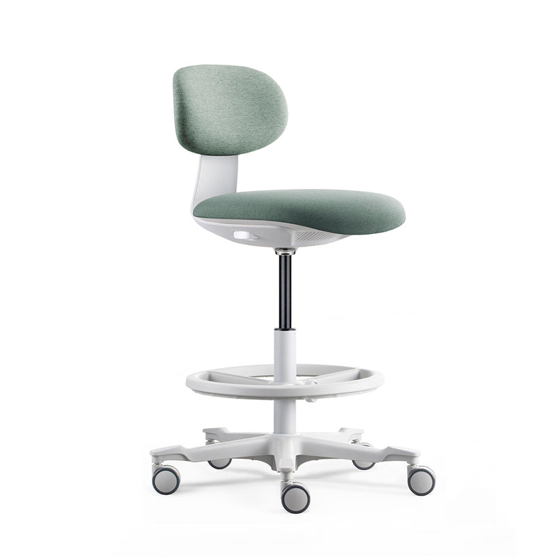Modern Adjustable Backrest Counter Stool Iron Cashier Bar Stool with Cushion and Pedal