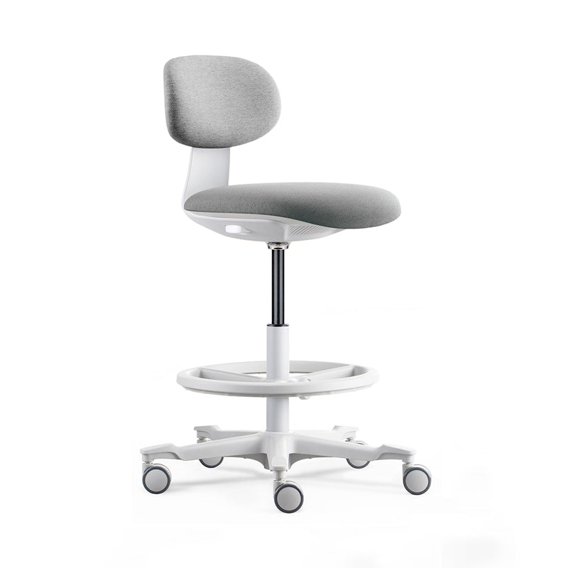 Modern Adjustable Backrest Counter Stool Iron Cashier Bar Stool with Cushion and Pedal