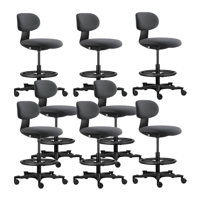 Modern Adjustable Backrest Counter Stool Iron Cashier Bar Stool with Cushion and Pedal