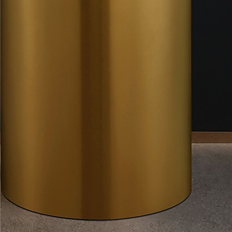 Contemporary Bathroom Sink with Faucet Round Metal Pedestal Bathroom Sink