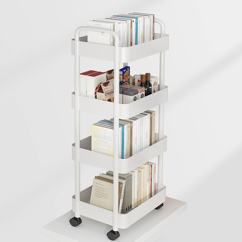 Scandinavian Plastic Bookshelf Open Back Standard Bookcase with Shelves