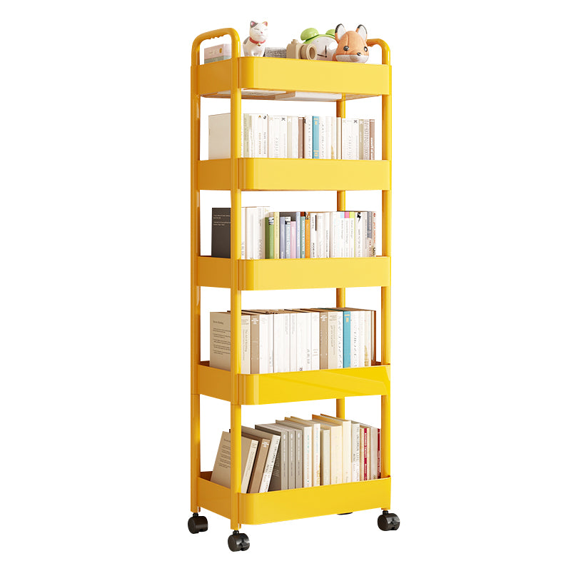Scandinavian Plastic Bookshelf Open Back Standard Bookcase with Shelves