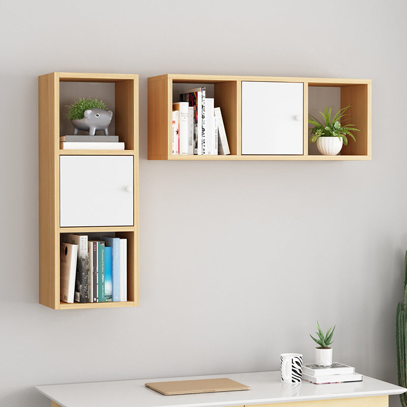 Engineered Wood Scandinavian Bookcase Floating Closed Back Bookshelf