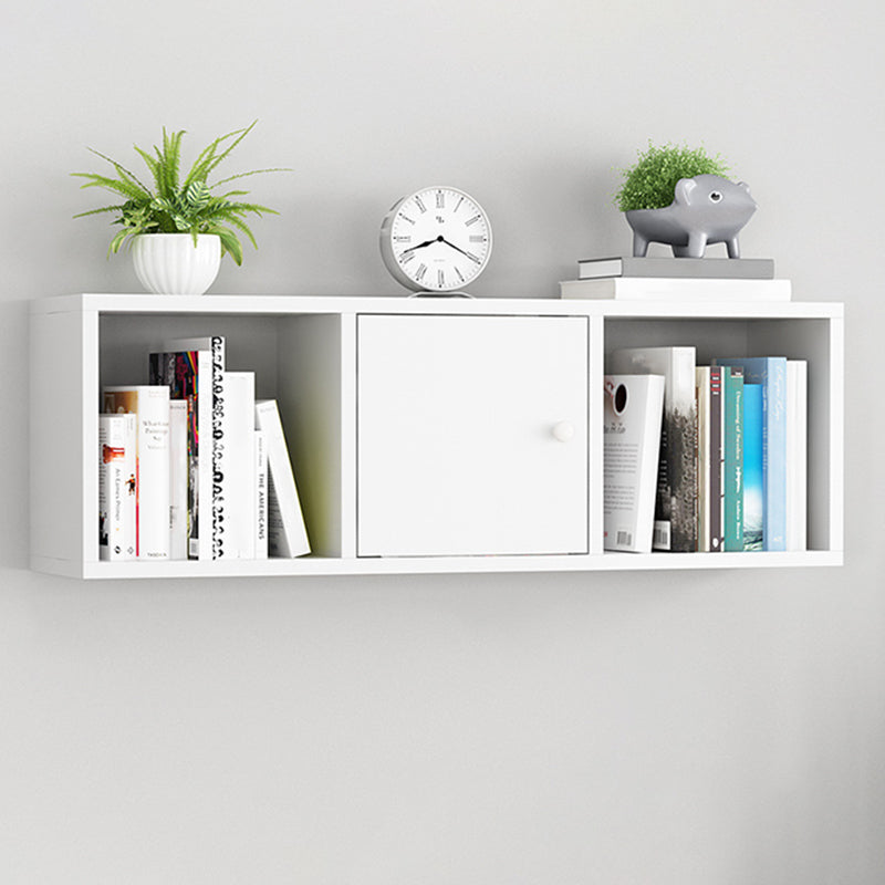 Engineered Wood Scandinavian Bookcase Floating Closed Back Bookshelf