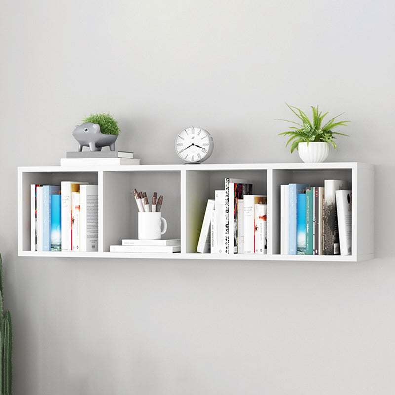 Engineered Wood Scandinavian Bookcase Floating Closed Back Bookshelf