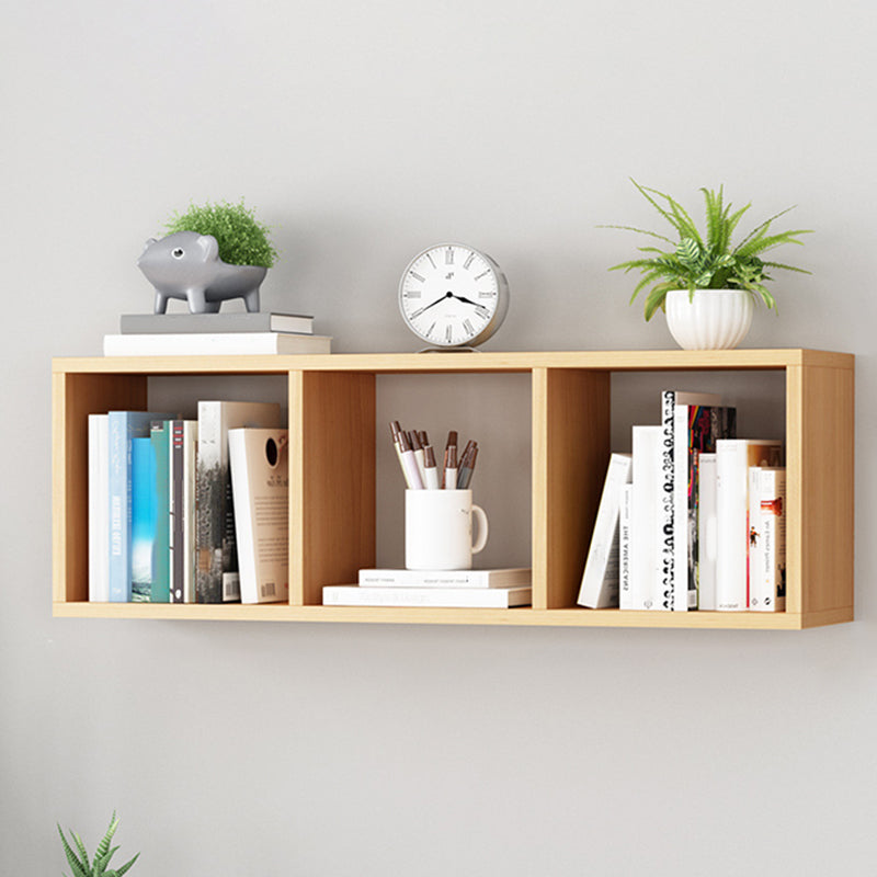 Engineered Wood Scandinavian Bookcase Floating Closed Back Bookshelf