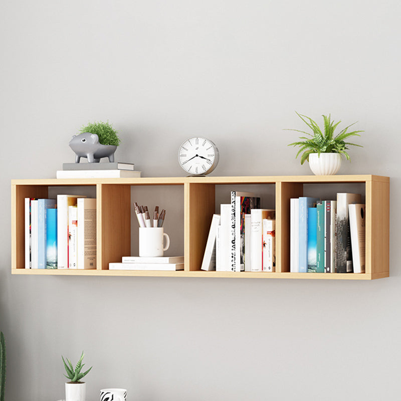 Engineered Wood Scandinavian Bookcase Floating Closed Back Bookshelf