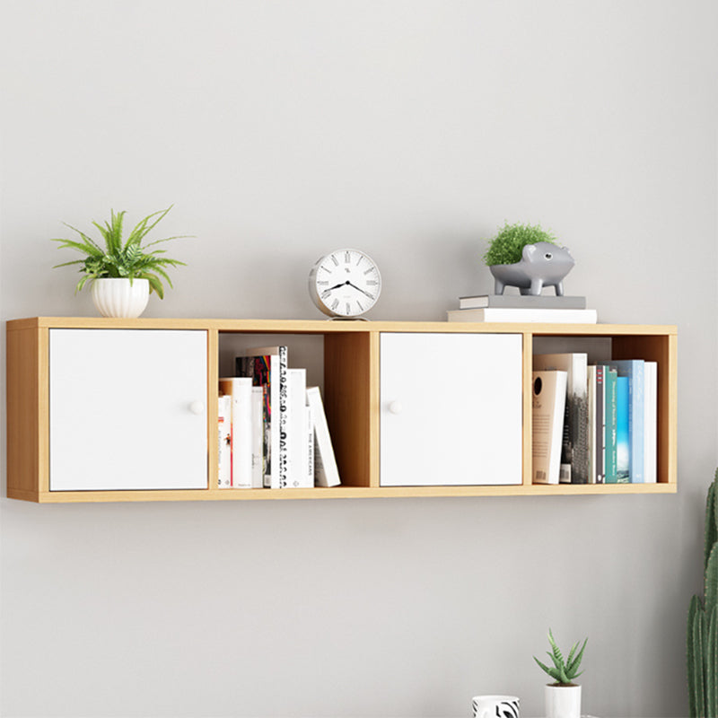 Engineered Wood Scandinavian Bookcase Floating Closed Back Bookshelf
