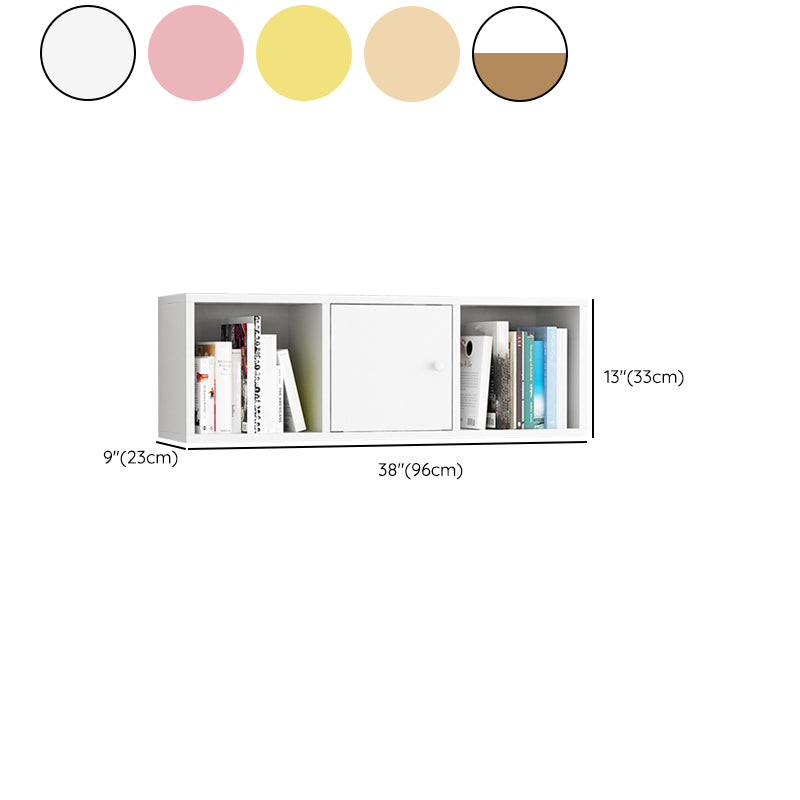 Engineered Wood Scandinavian Bookcase Floating Closed Back Bookshelf