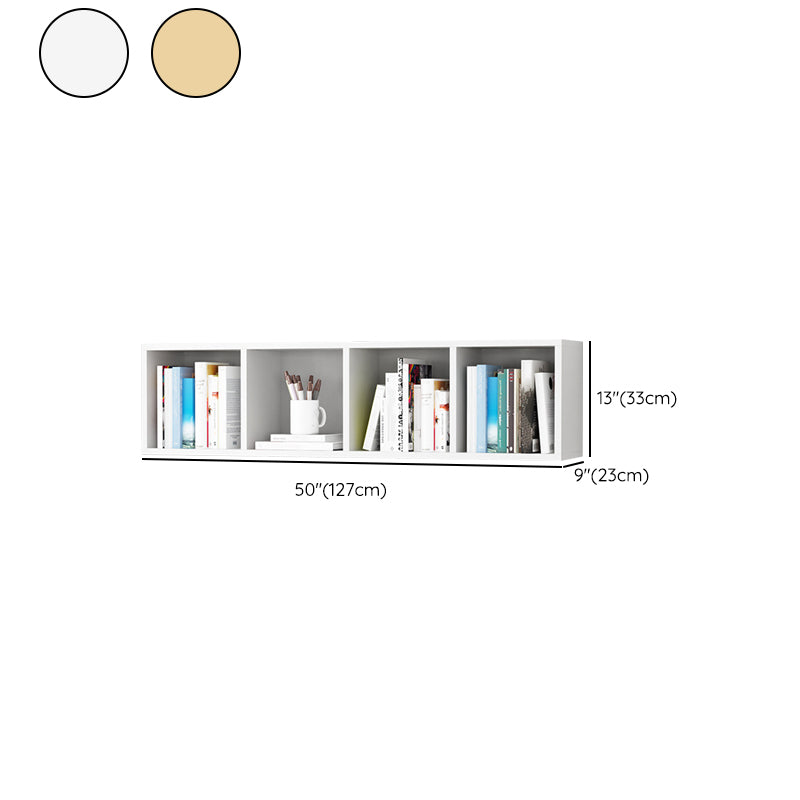 Engineered Wood Scandinavian Bookcase Floating Closed Back Bookshelf