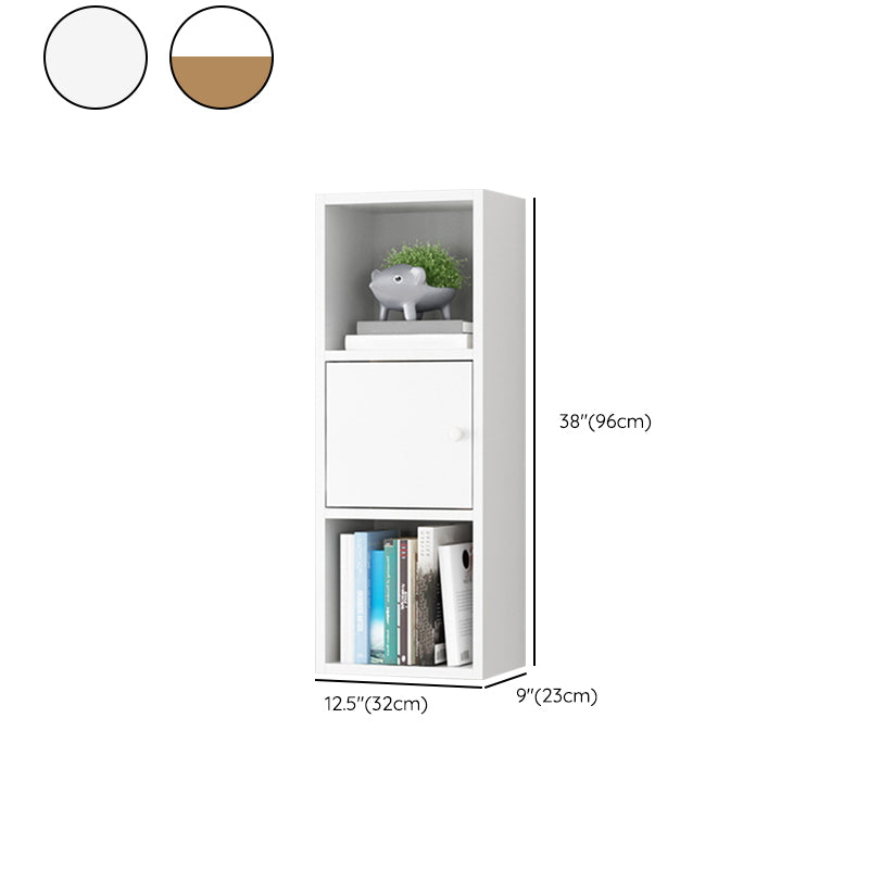 Engineered Wood Scandinavian Bookcase Floating Closed Back Bookshelf