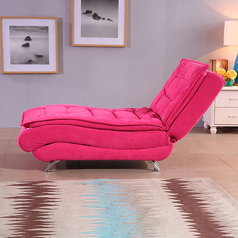 Contemporary Armless Reclining Accent Chair Fabric Chaise for Living Room