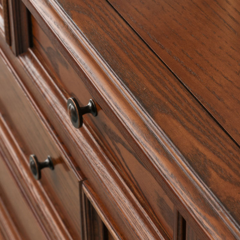 Traditional Dresser Solid Wood Storage Chest Dresser with 9 Drawers